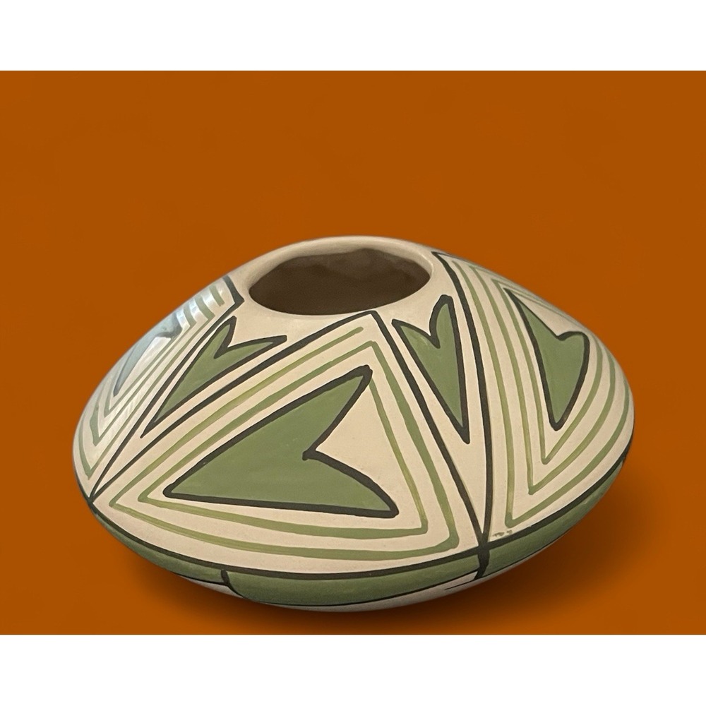 Mata Ortiz Pottery Seed Pot Abigail Marin Paquime Heart Mexican Folk Art Ceramic